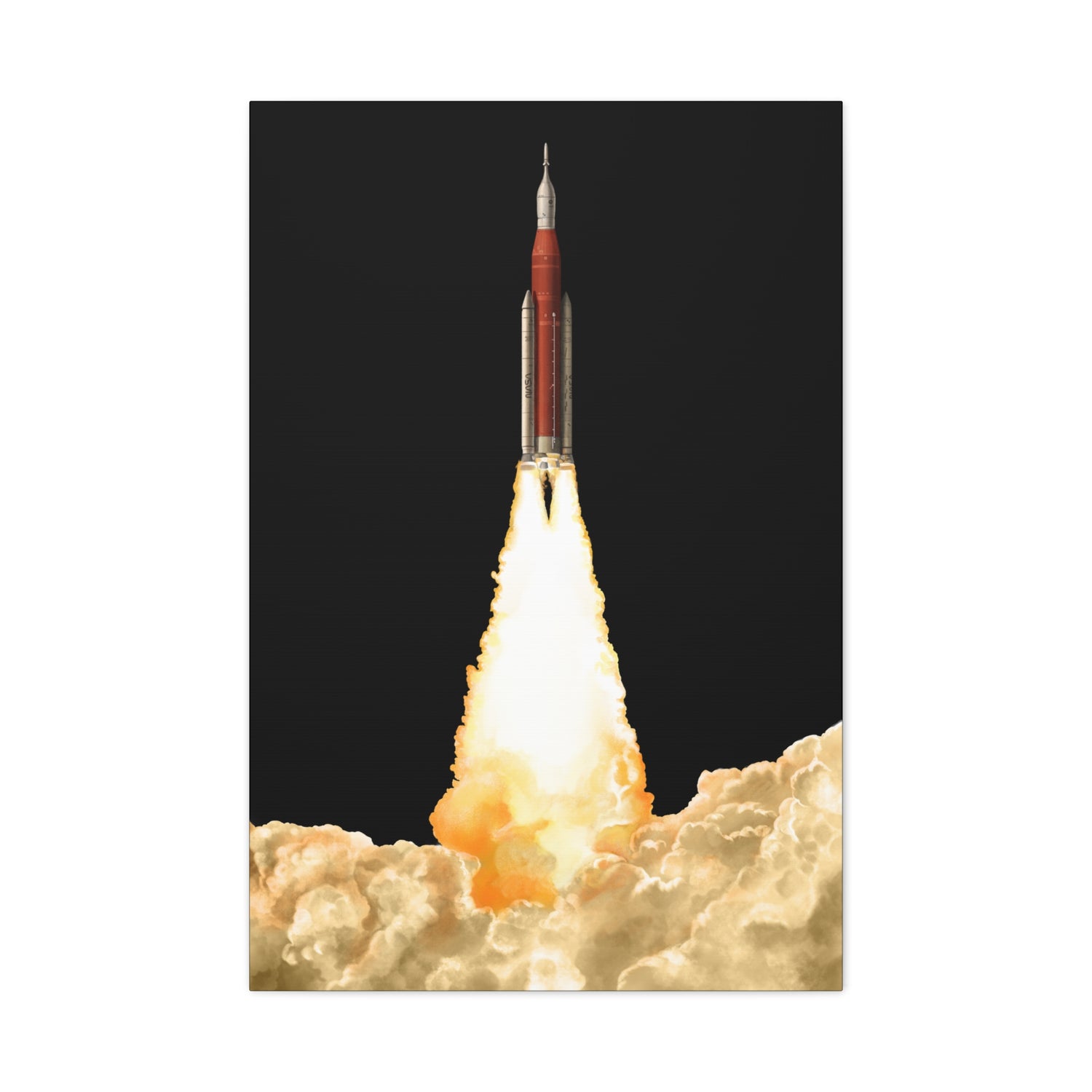 Artemis 2 – Canvas Print (Black Background)