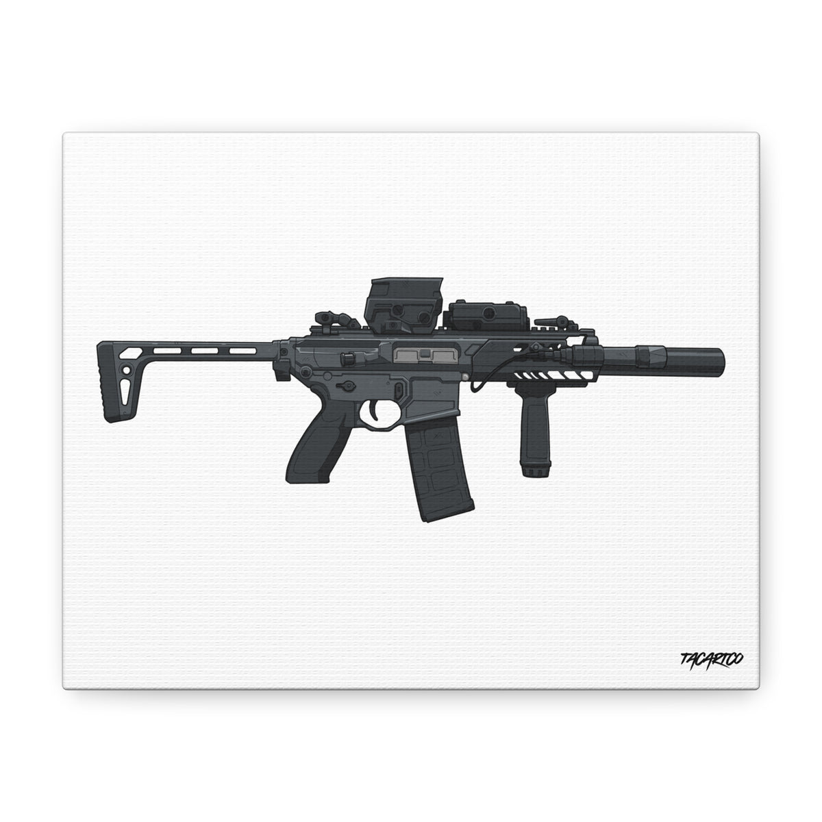 SIG MCX - Canvas Print (White Background)