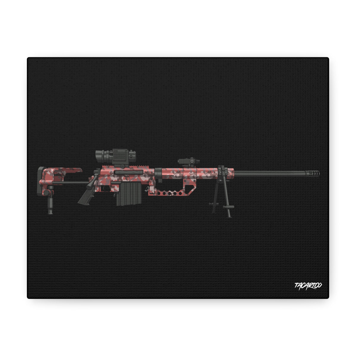 M200 Intervention - Canvas Print (Black Background)