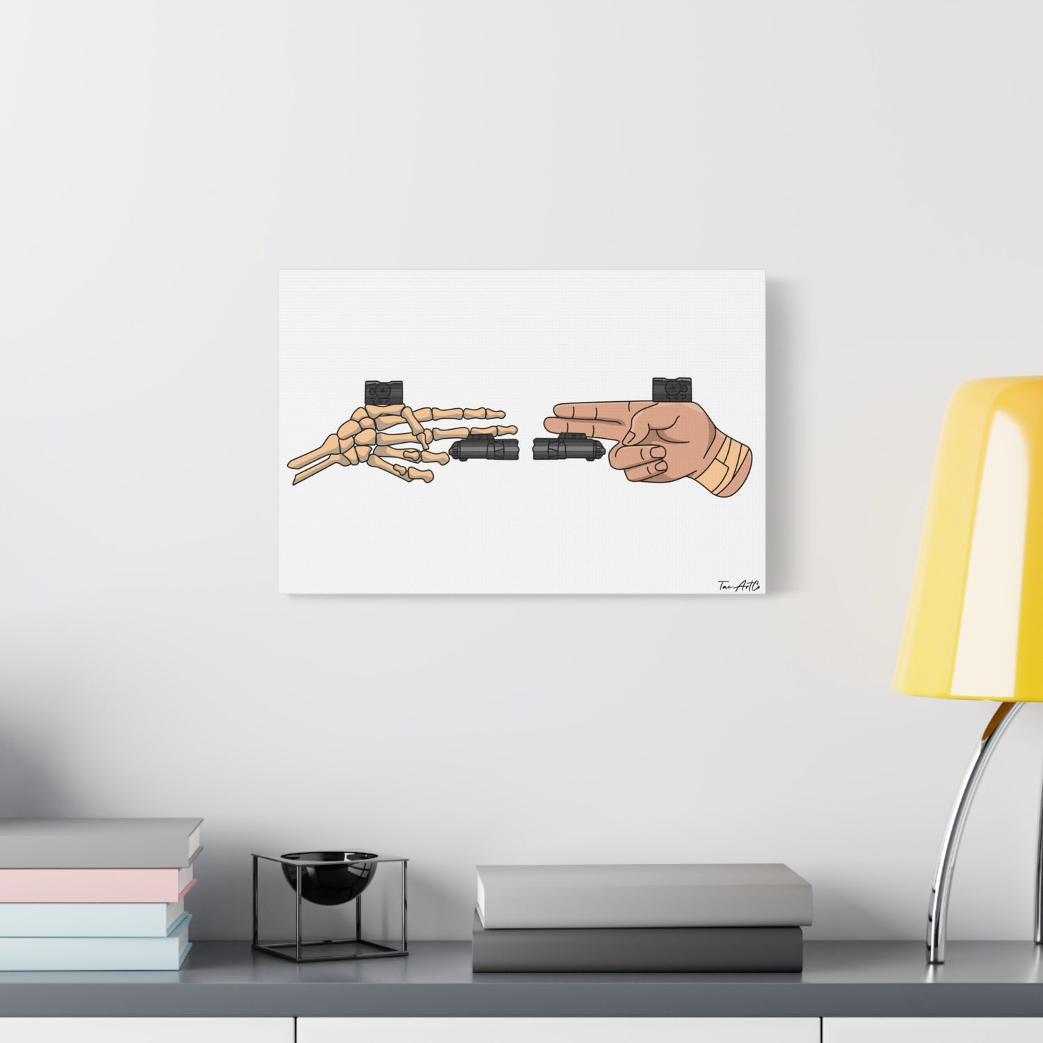 Life and Death Finger Guns – Canvas Print