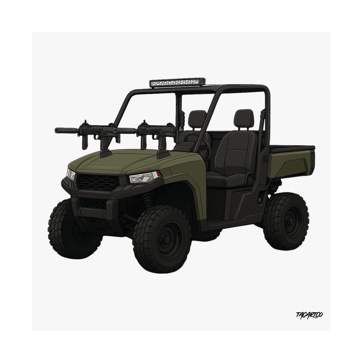 UTV Technical - Matte Poster (White Background)