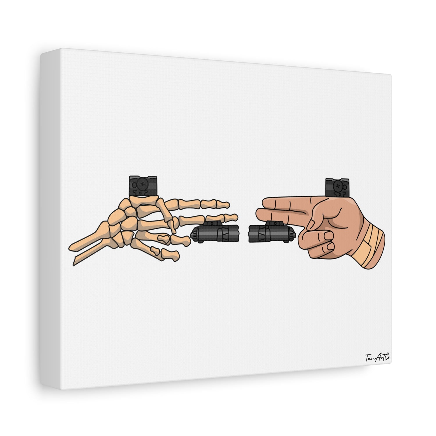 Life and Death Finger Guns – Canvas Print