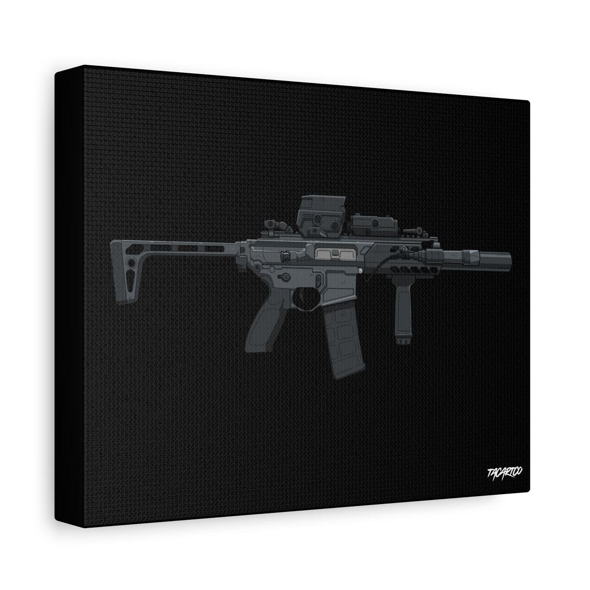 SIG MCX - Canvas Print (Black Background)