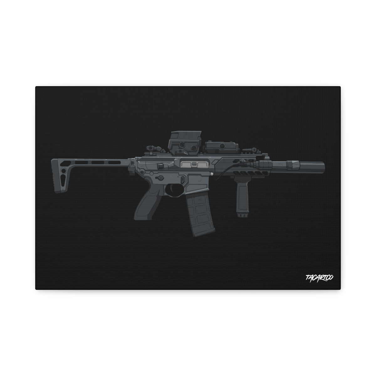 SIG MCX - Canvas Print (Black Background)