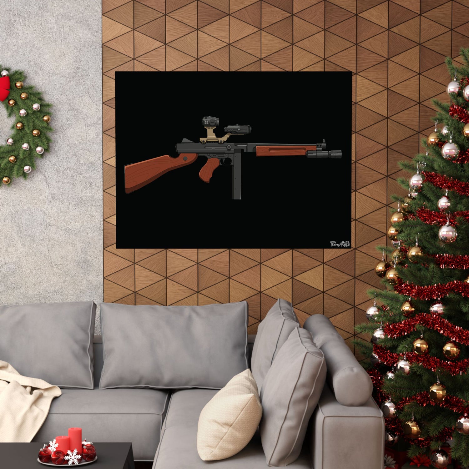 Modernized Thompson - Matte Poster (Black Background)