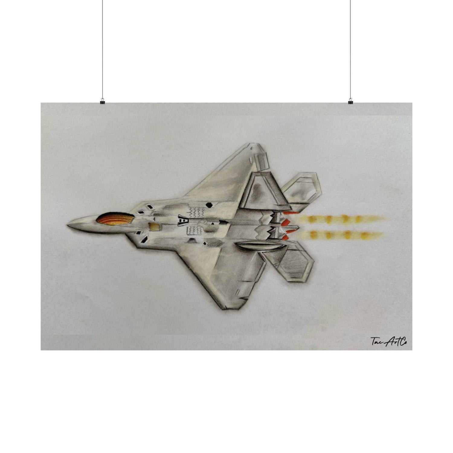 F22 Raptor Sketch - Matte Poster