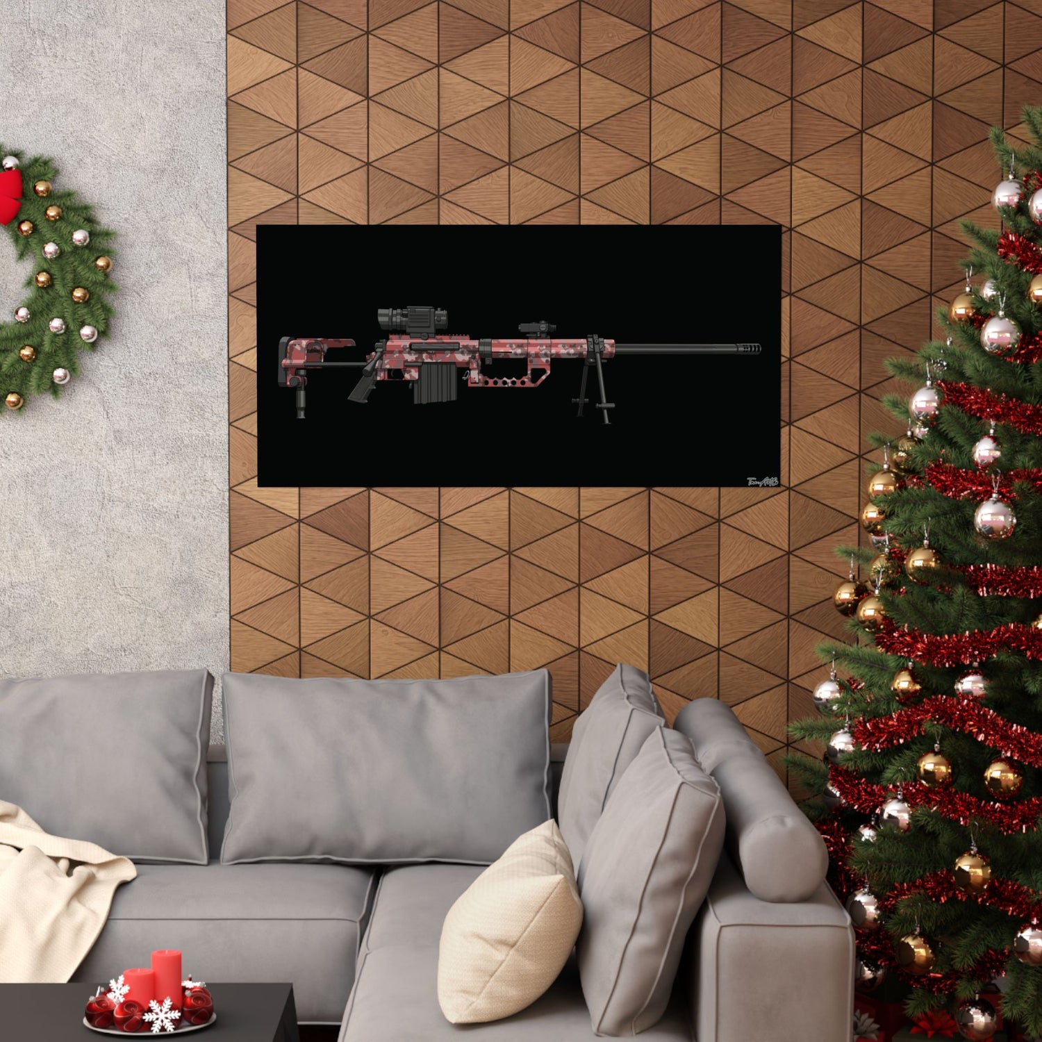 M200 Intervention MW2 Classic - Matte Poster (Black Background)