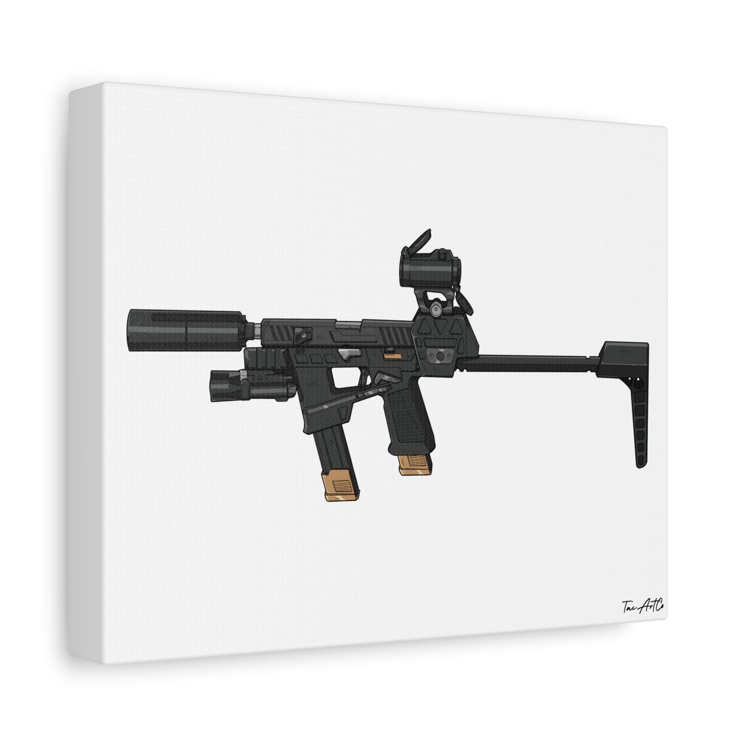 Flux Raider Canvas Print – Sidearm on Steroids