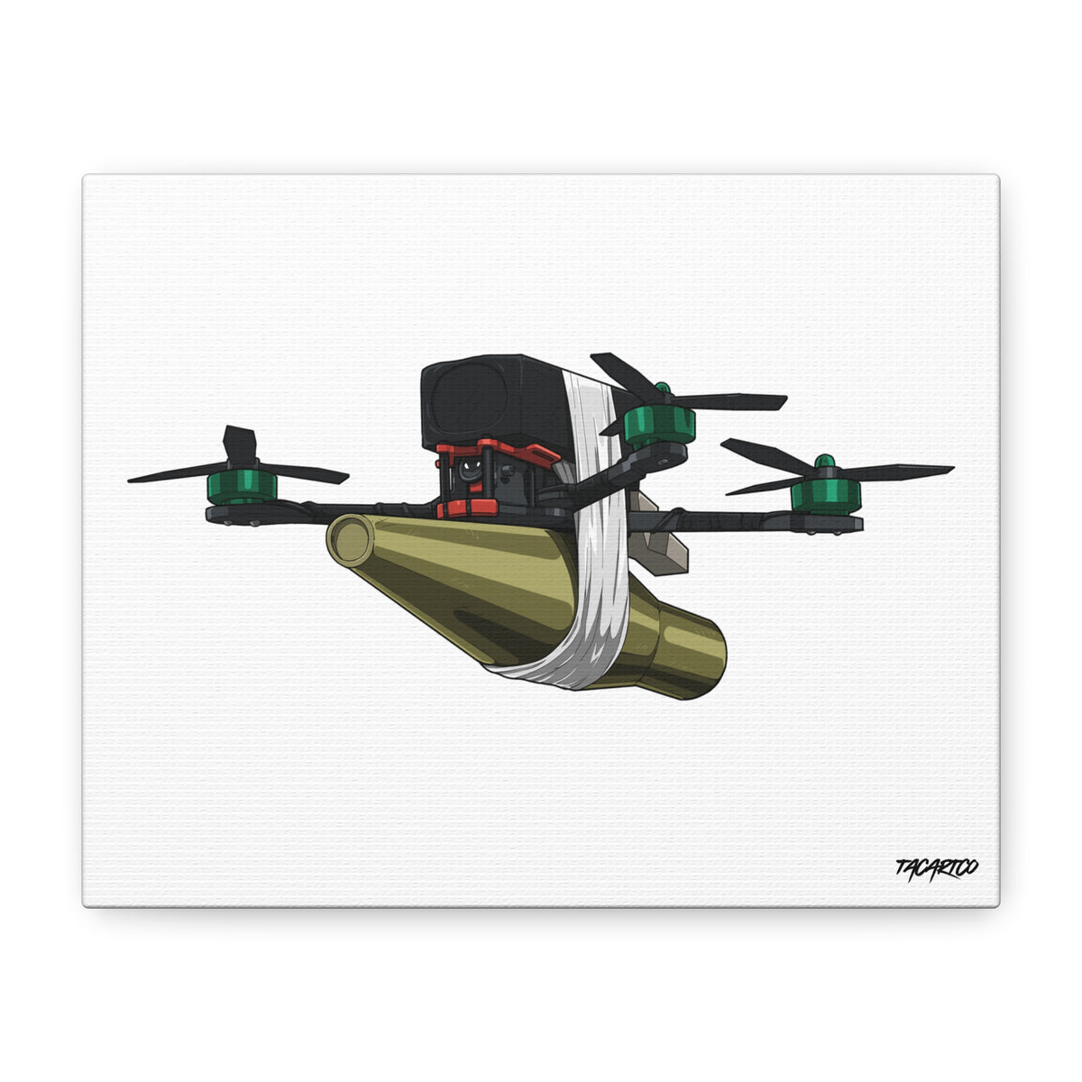 FPV Drone - Canvas Print (White Background)