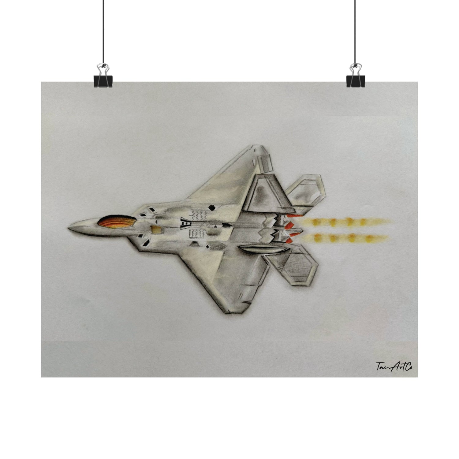 F22 Raptor Sketch - Matte Poster