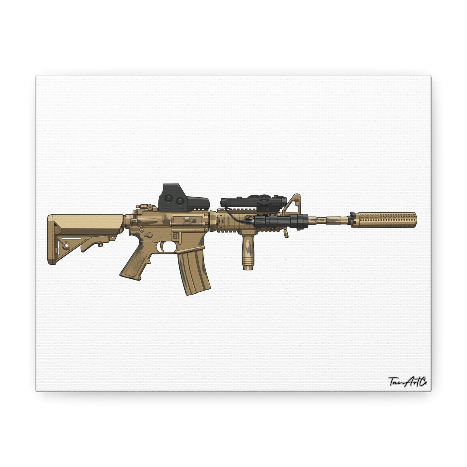 M4A1 Block I (Mod1) - Canvas Print