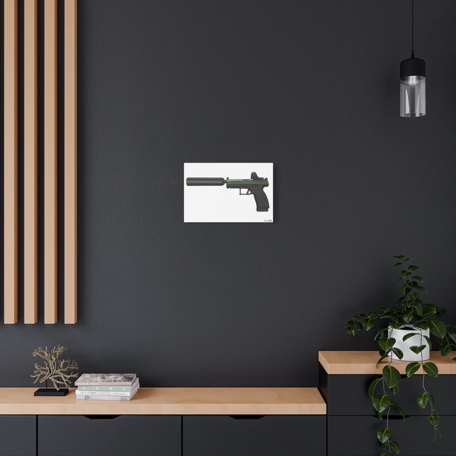CZ P-10 C Suppressed w/SRO – Canvas Print