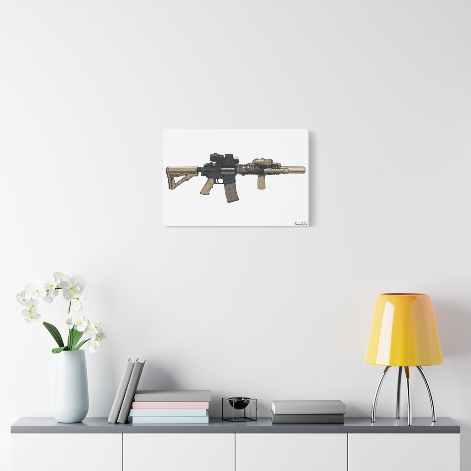 MK18 β Close Quarters King Canvas Print