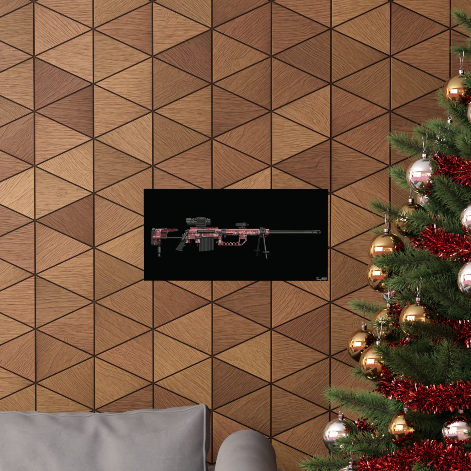 M200 Intervention MW2 Classic - Matte Poster (Black Background)