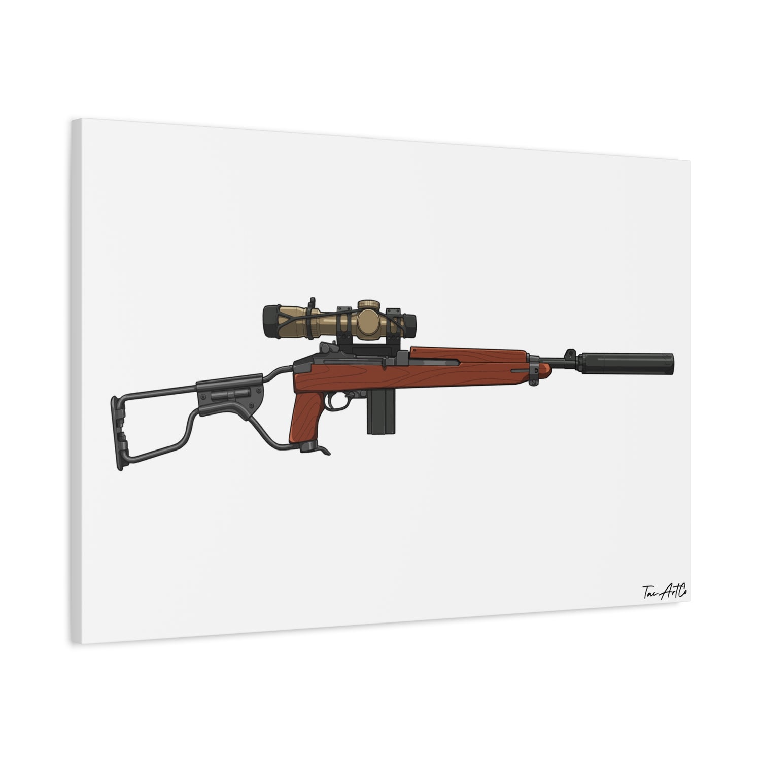 Silent Service β Suppressed M1 Carbine Canvas Print