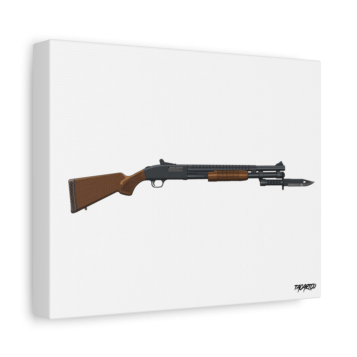 Mossberg 590A1 Retrograde - Canvas Print (White Background)
