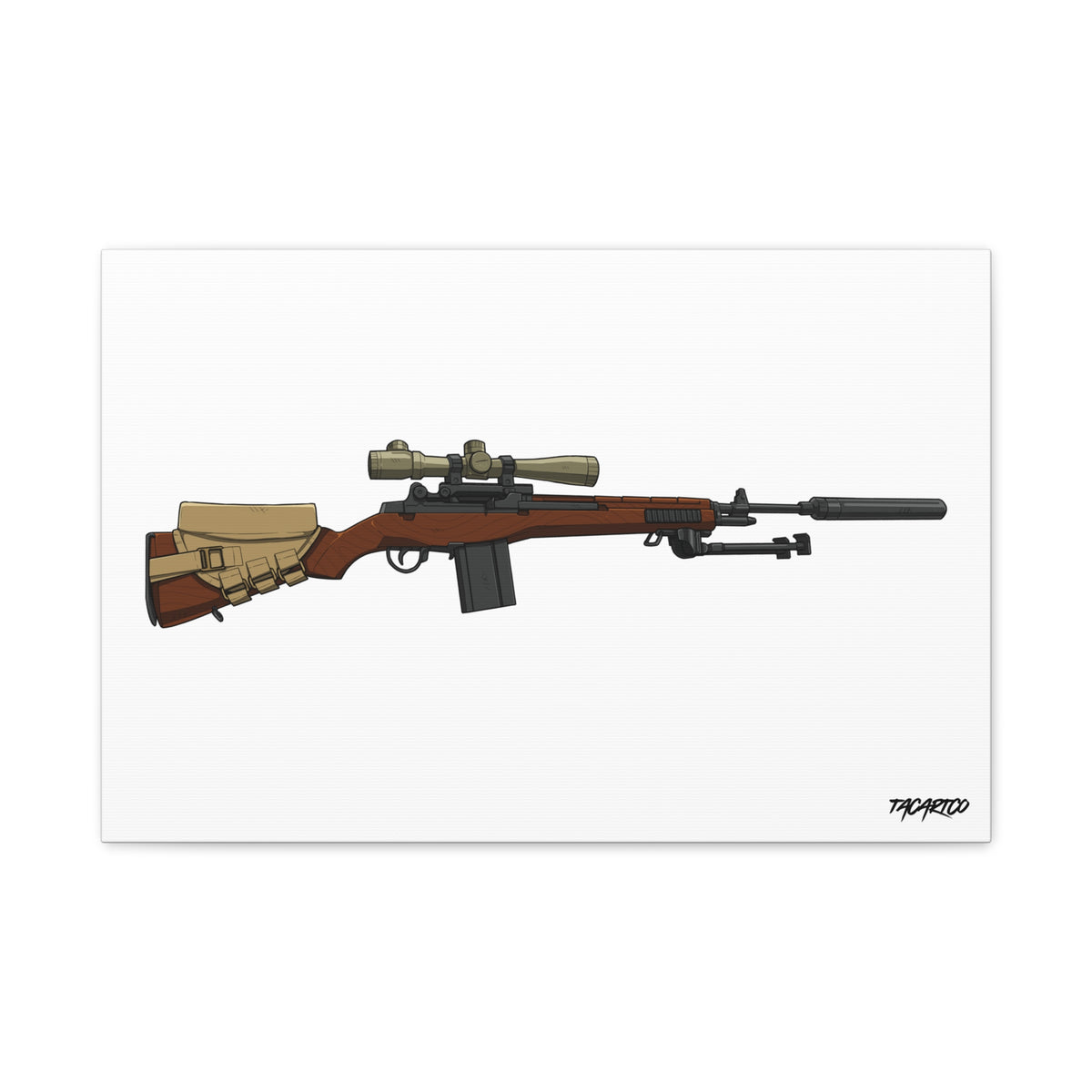 Classic M14 - Canvas Print (White Background)