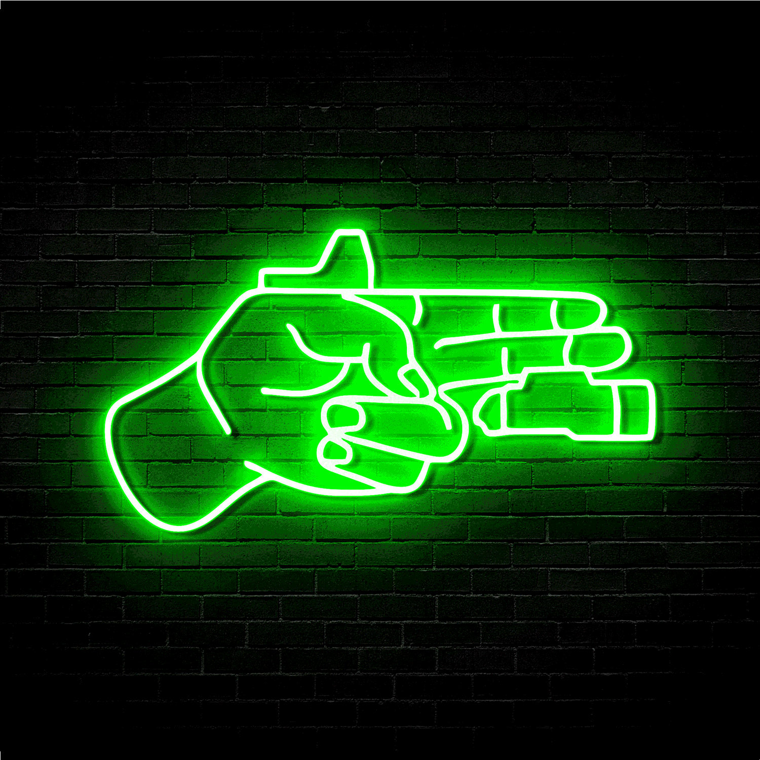 Finger Gun - Neon Sign (RGB LED)