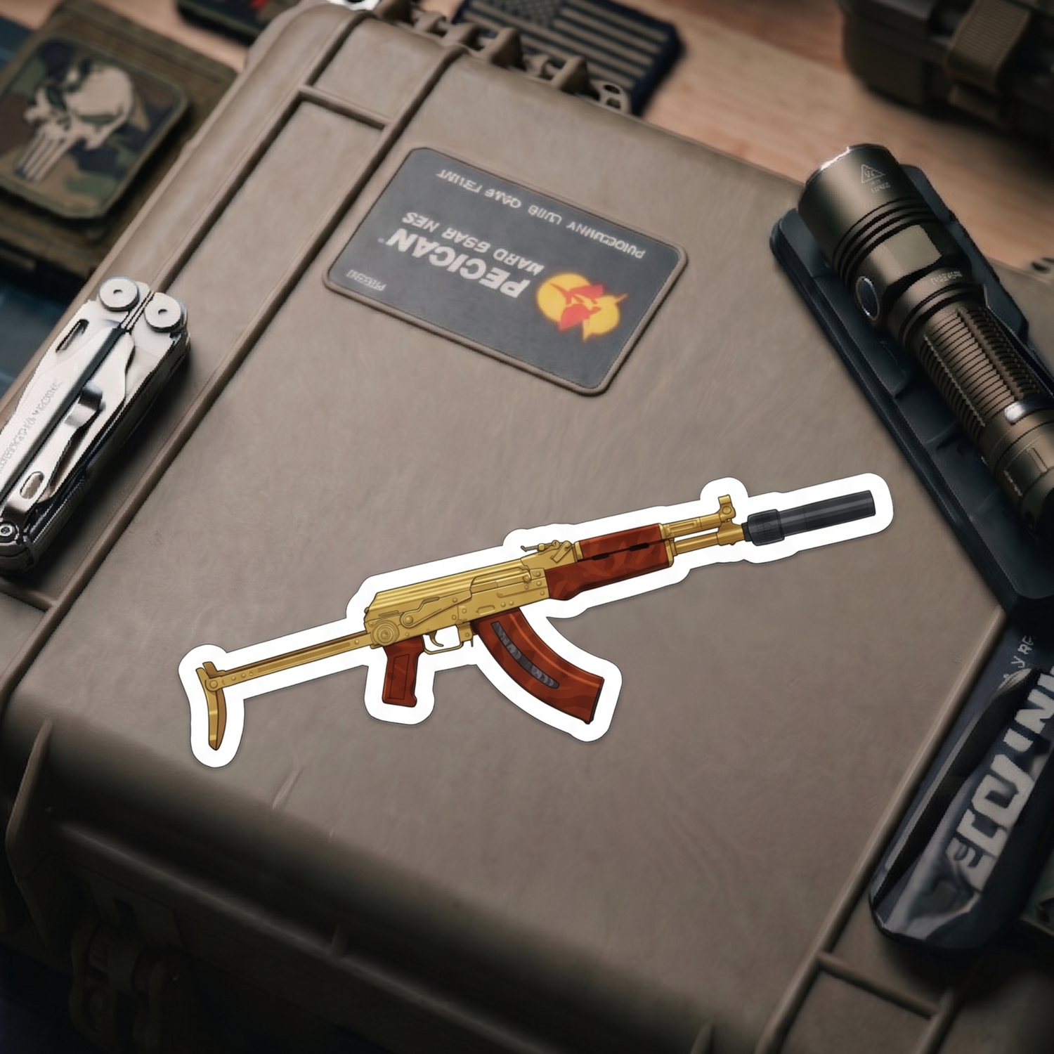 Gold AK v2- Sticker