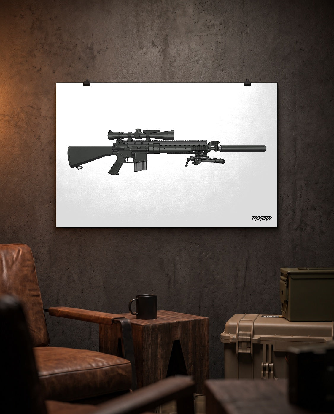 MK12 - Matte Poster (White Background) — TacArtCo lifestyle cover