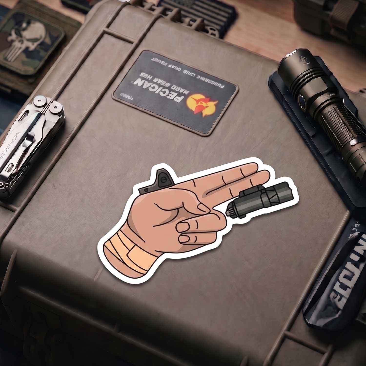 TacArt Finger Gun v8 - Sticker