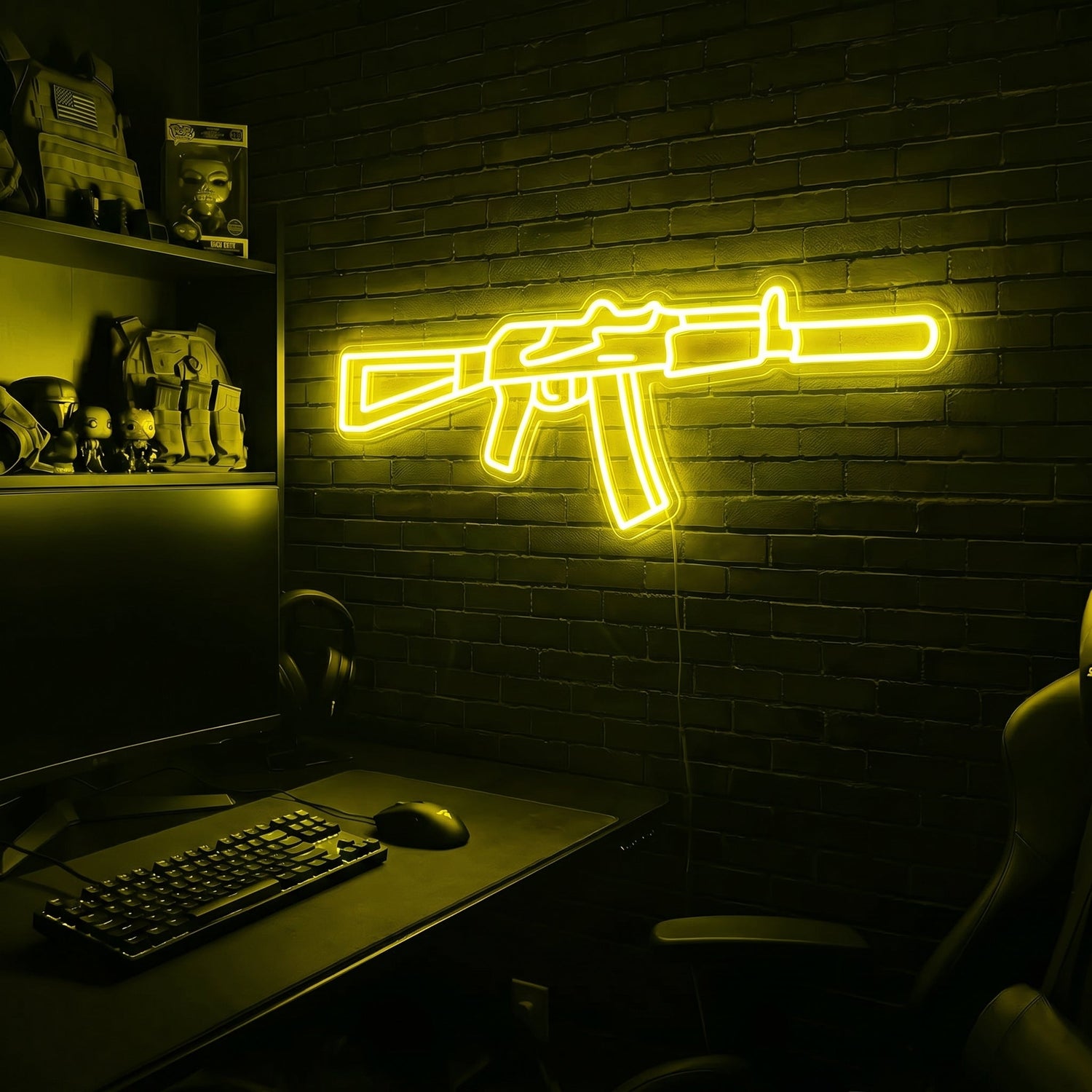 AK v4 premium LED neon sign - Yellow