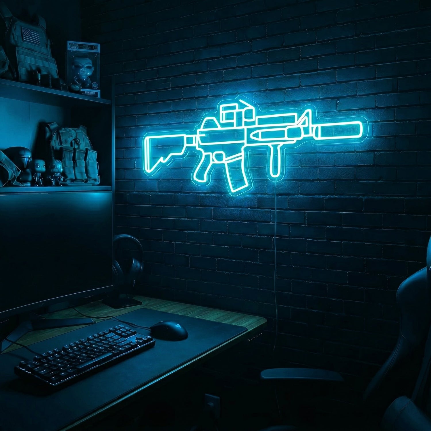AR v4 premium LED neon sign - Ice Blue