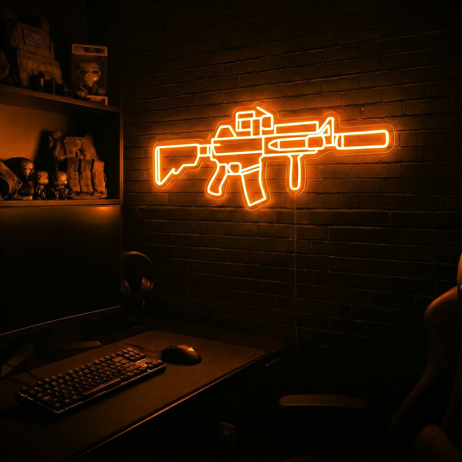AR v4 premium LED neon sign - Orange