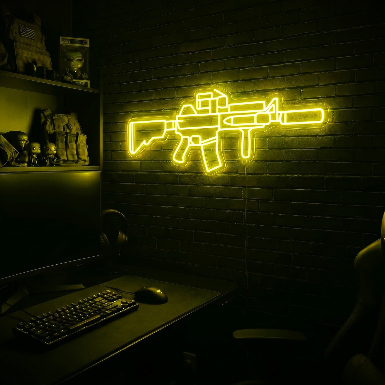 AR v4 premium LED neon sign - Yellow