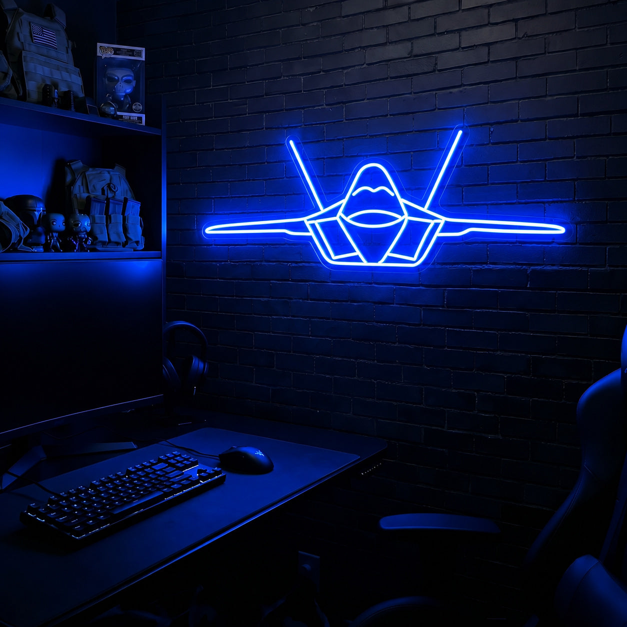 F22 Raptor premium LED neon sign - Blue