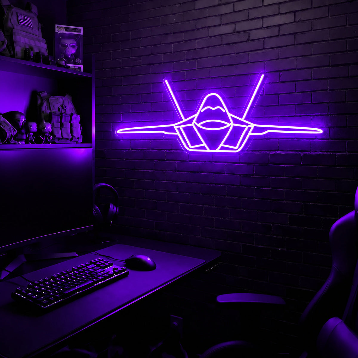 F22 Raptor premium LED neon sign - Purple