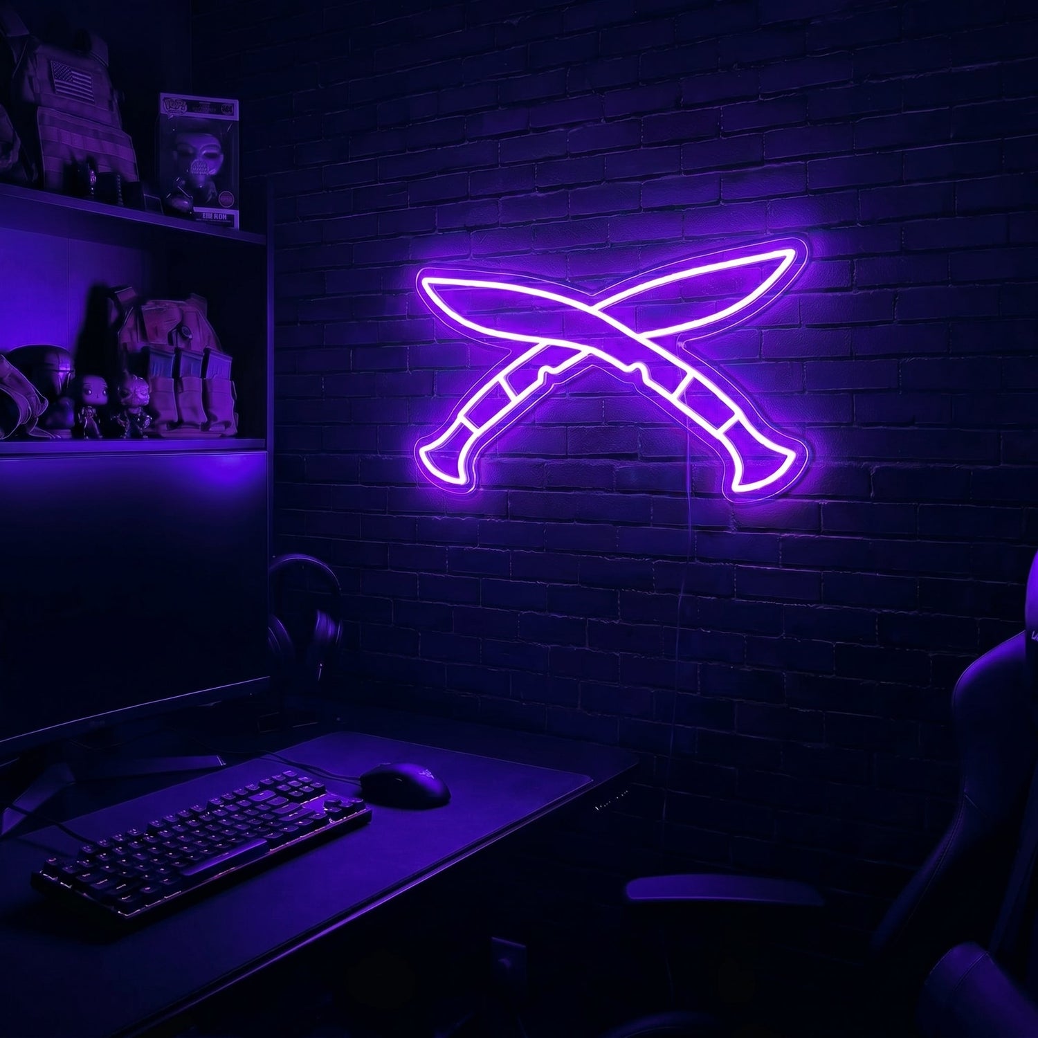 Kukri premium LED neon sign - Purple