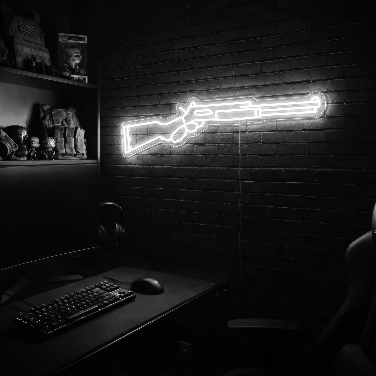 Lever Gun v1 premium LED neon sign - Cool White