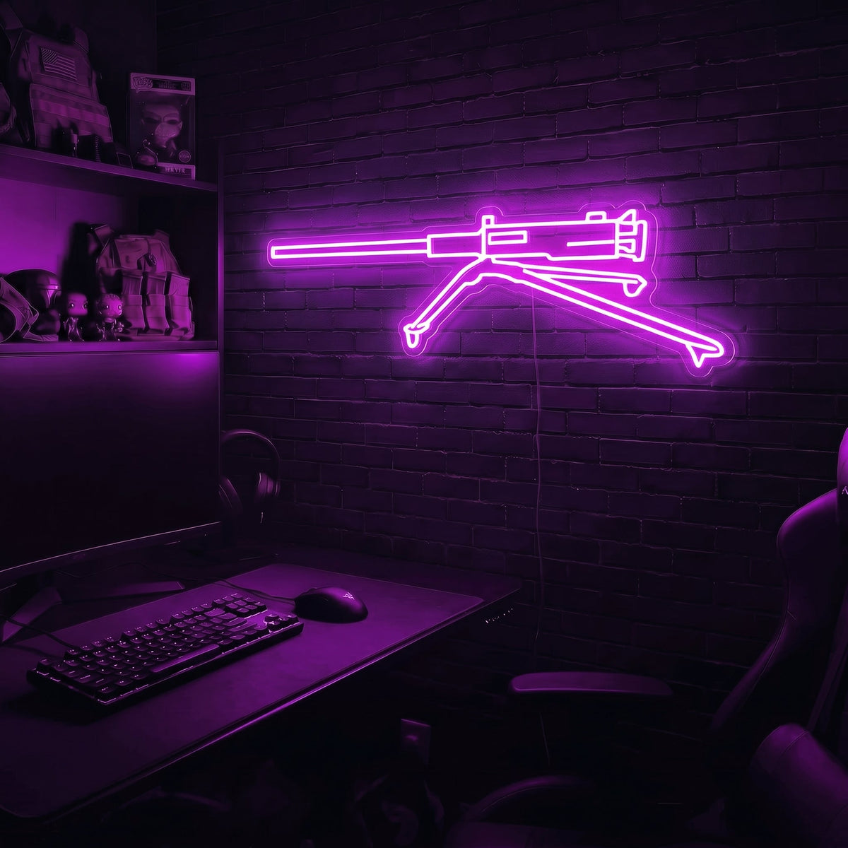M2 Browning premium LED neon sign - Purple
