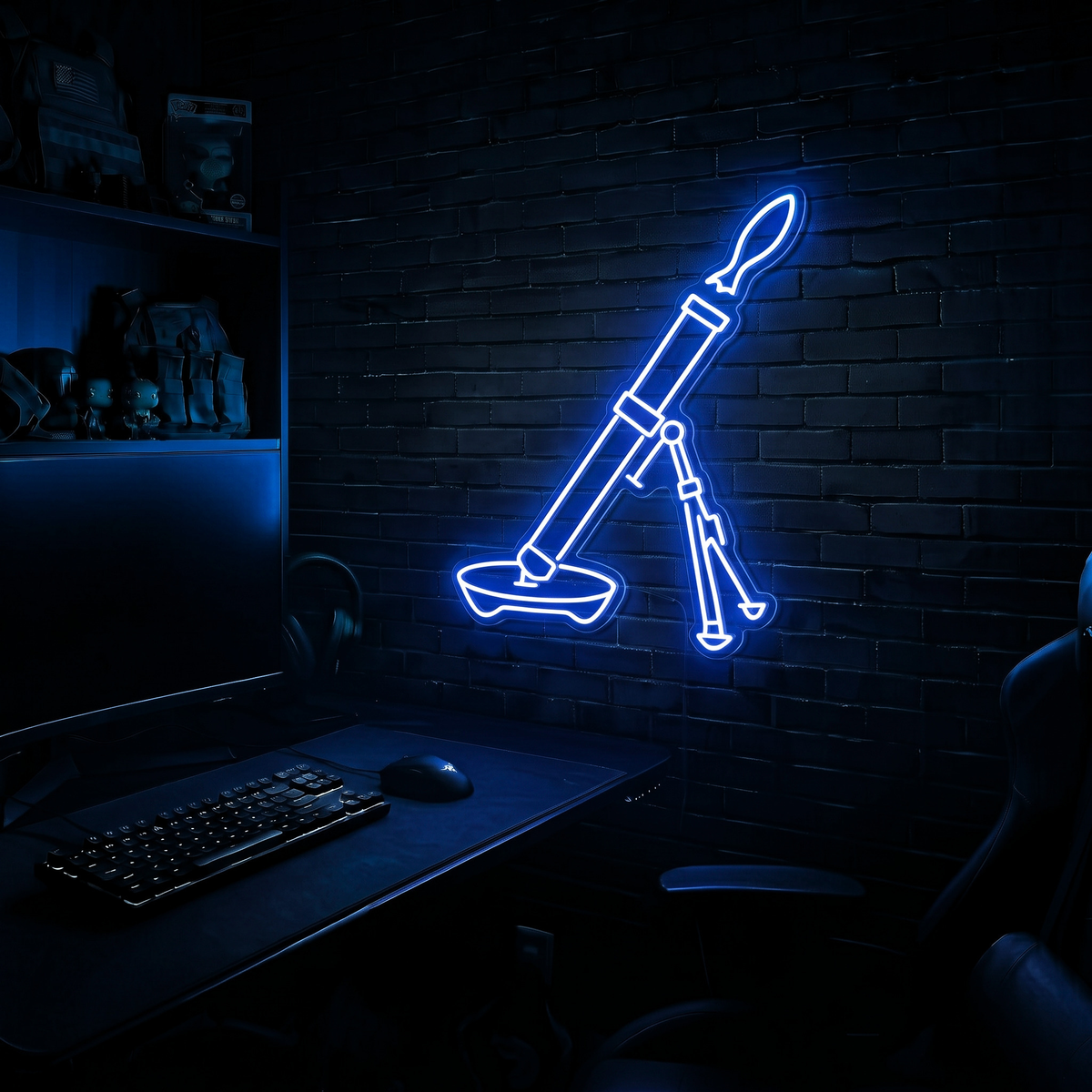 Mortar premium LED neon sign - Blue