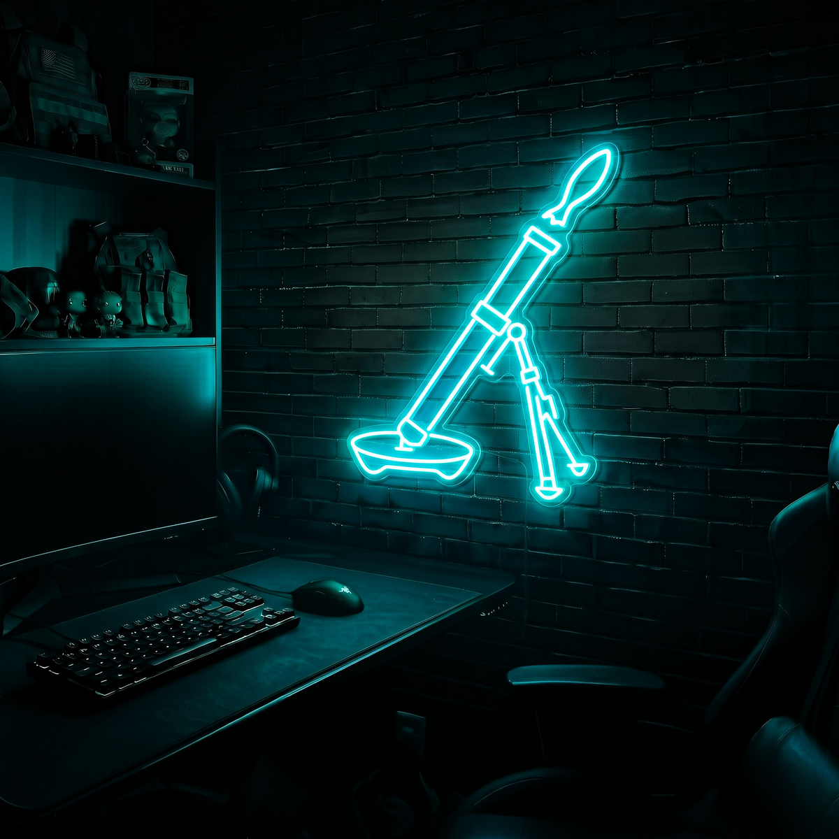 Mortar premium LED neon sign - Ice Blue