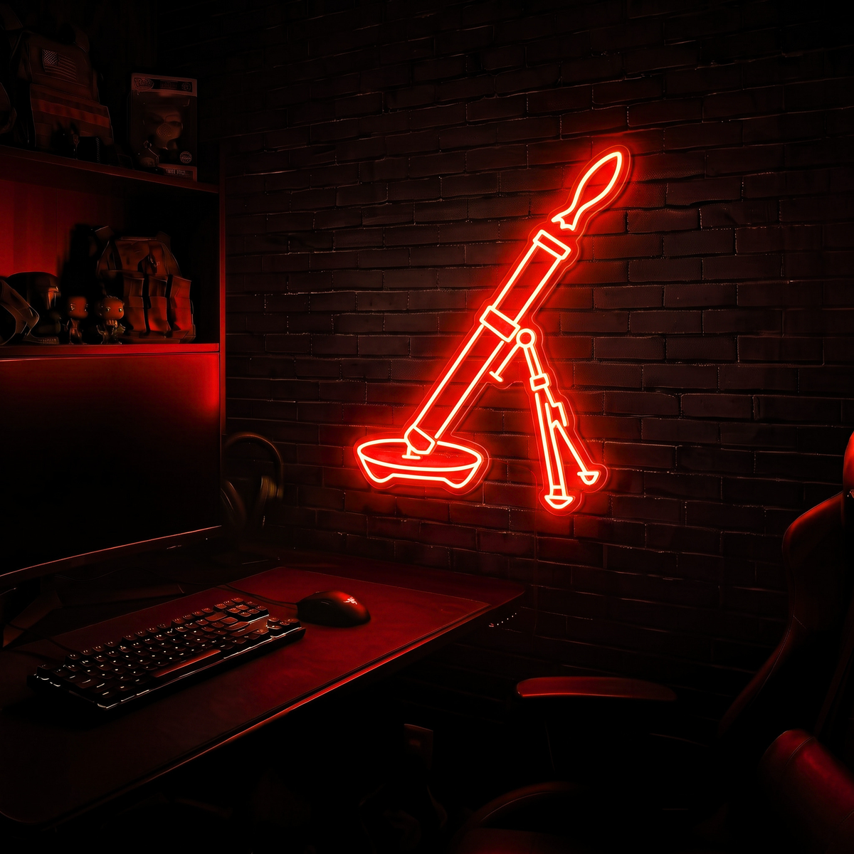 Mortar premium LED neon sign - Red