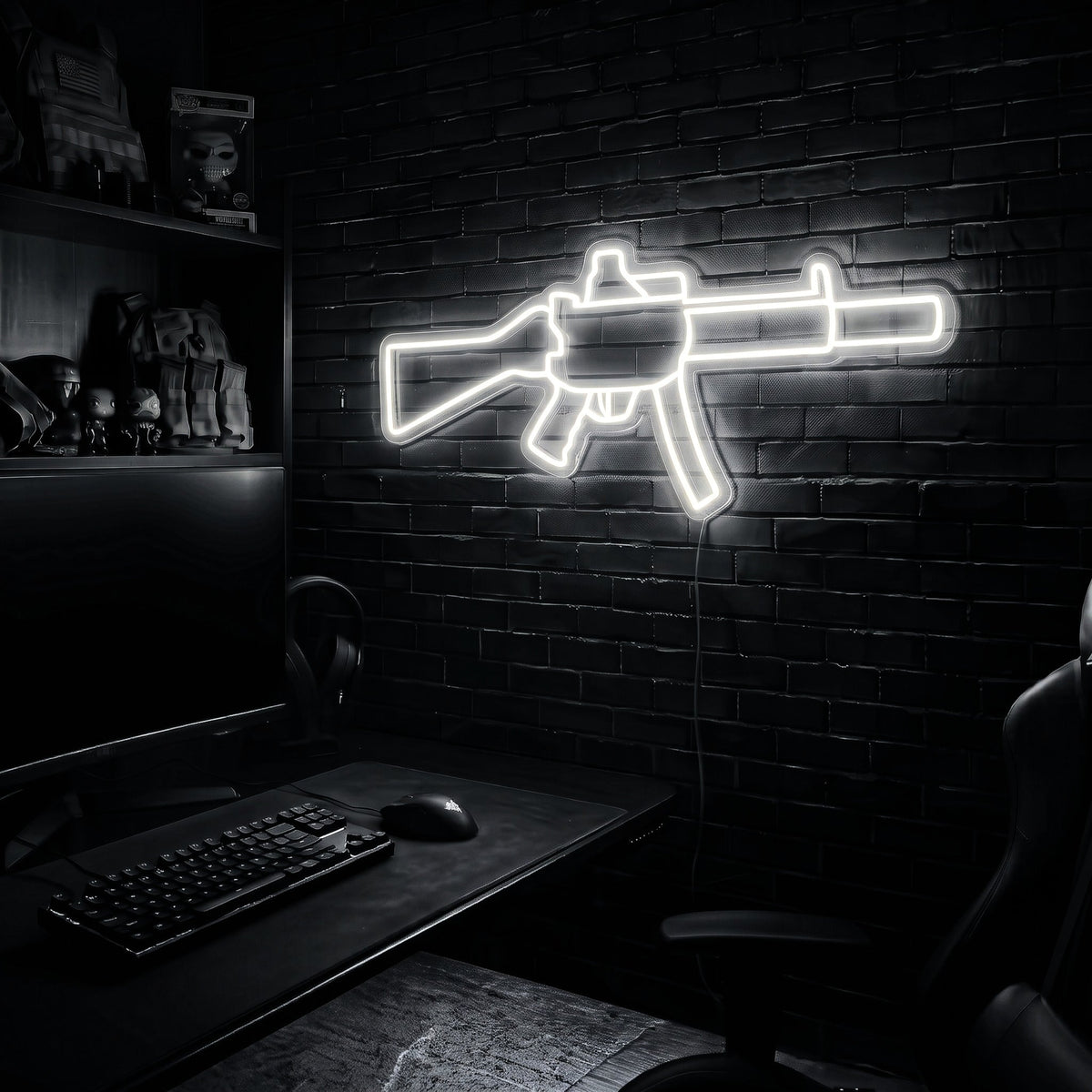 MP5 SD premium LED neon sign - Cool White