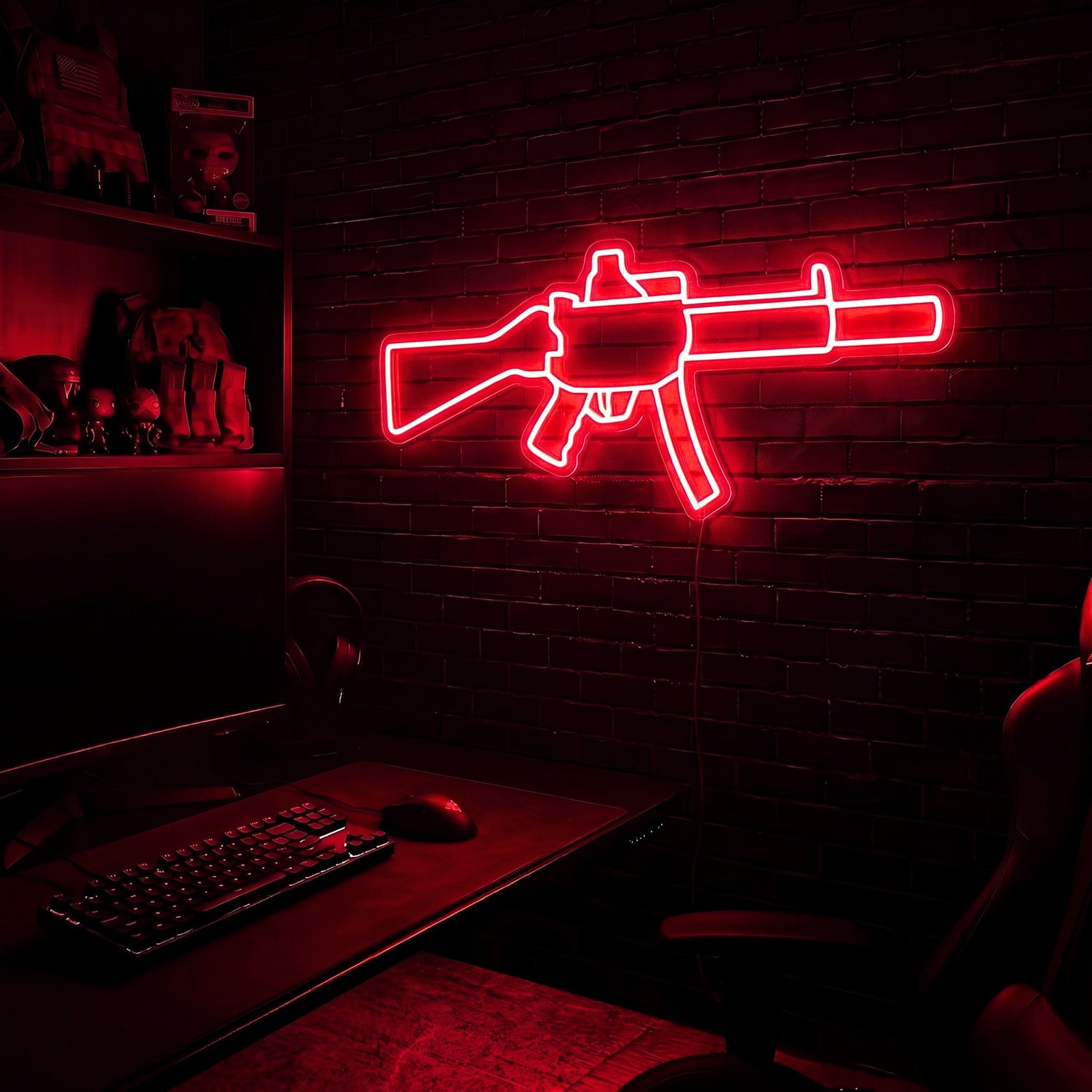 MP5 SD premium LED neon sign - Red