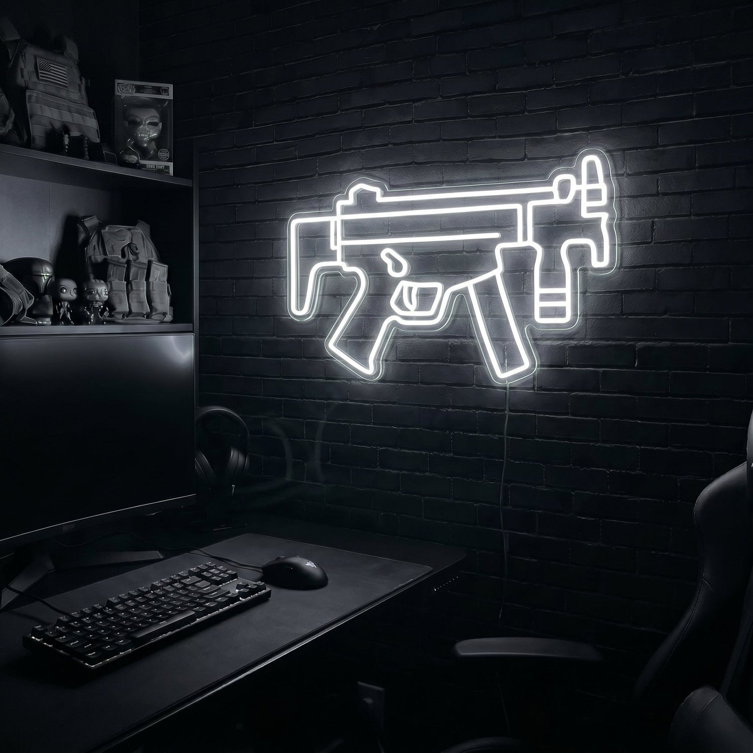 MP5K premium LED neon sign - Cool White