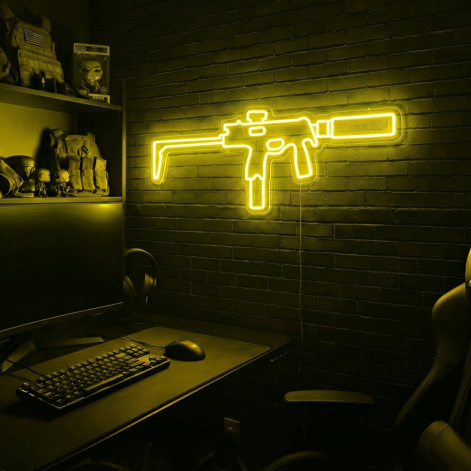MP9 premium LED neon sign - Yellow