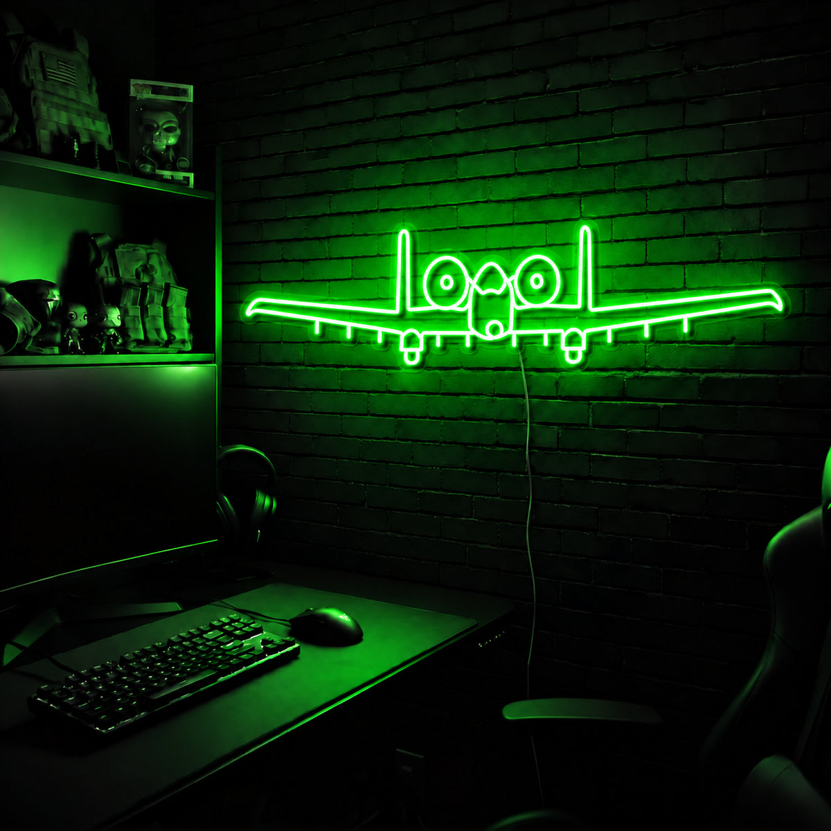 A10 Warthog Premium LED neon sign - Green