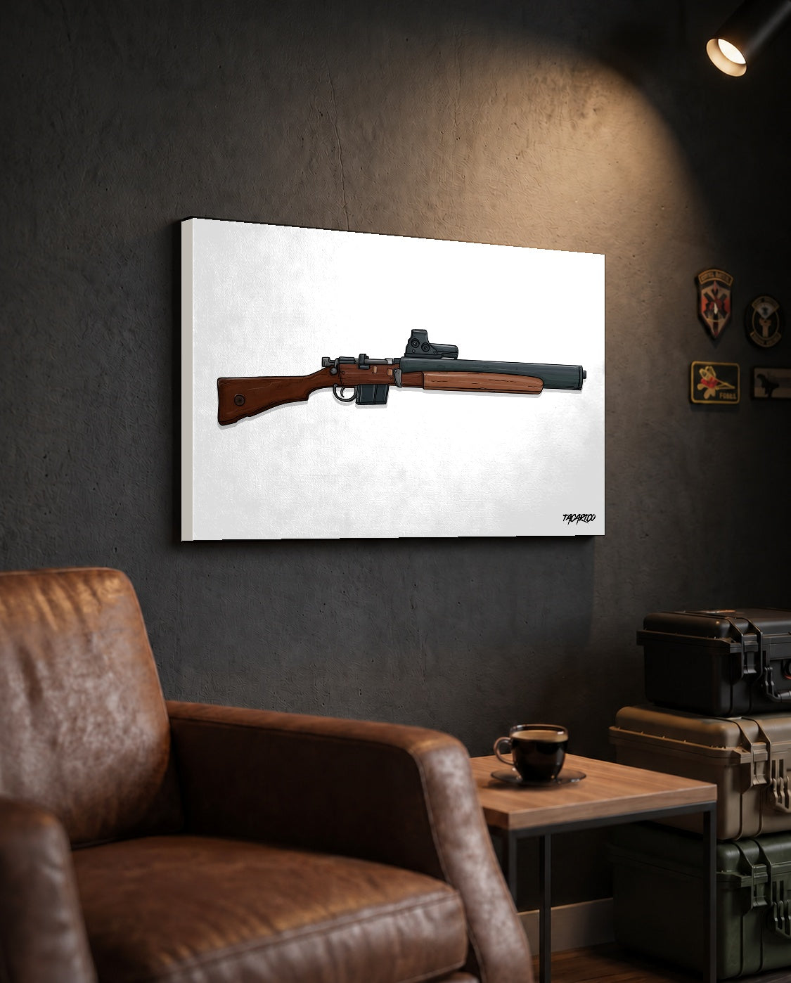 De Lisle Carbine - Canvas Print (White Background) lifestyle cover