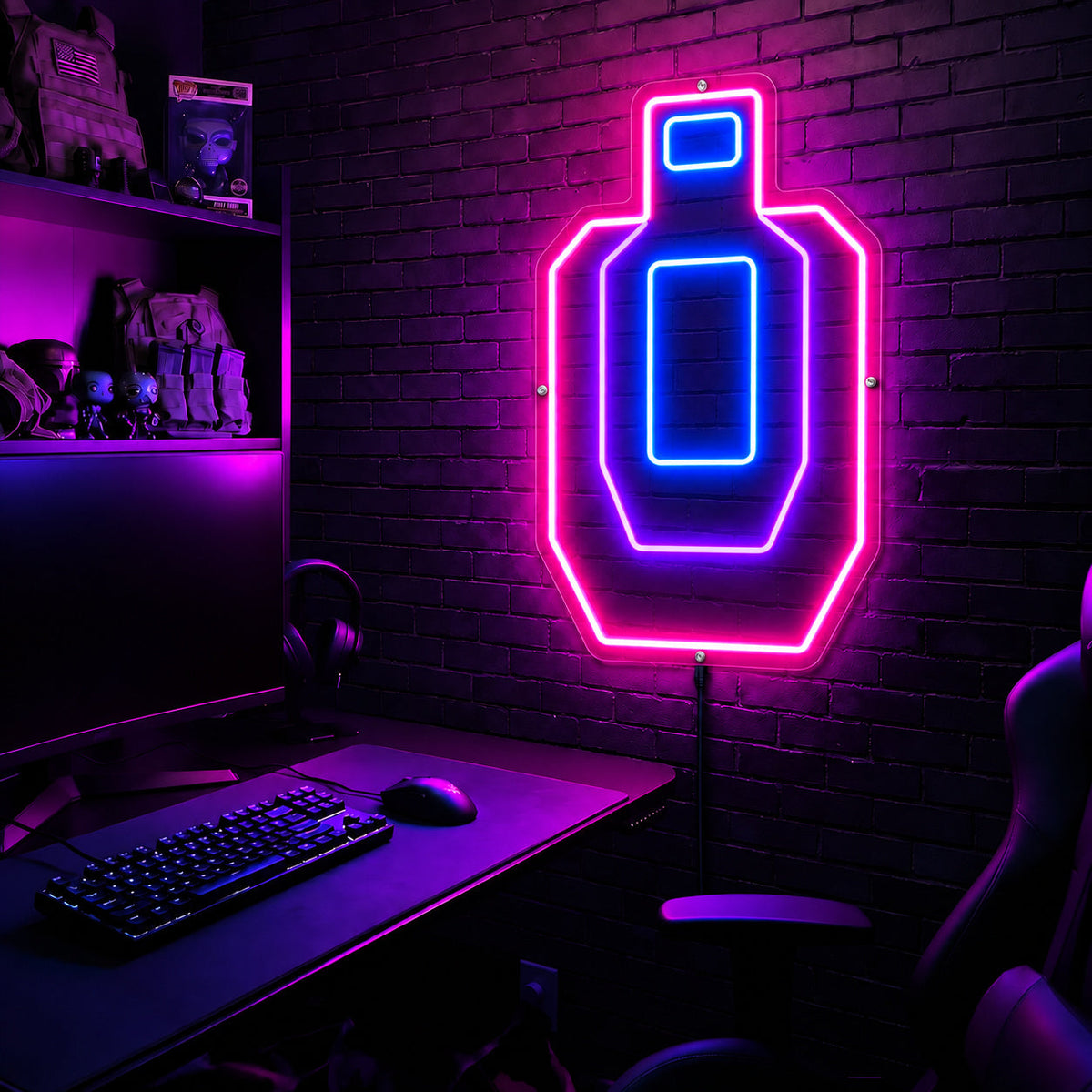 Target Silhouette premium LED neon sign - Synthwave