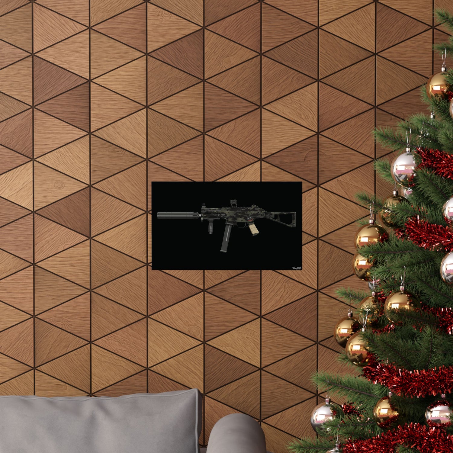 UMP45 - Matte Poster (Black Background)