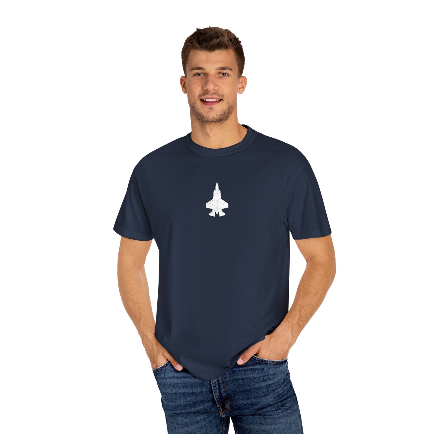 F-35 Lightning II Top View – Embroidered Tee