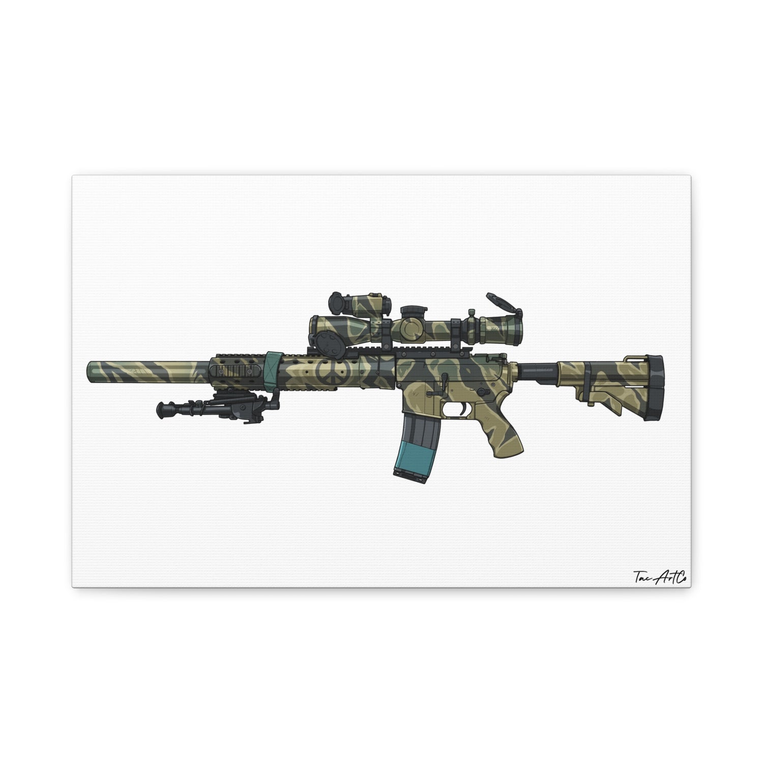 Tiger Stripe AR – Custom Rifle Canvas Print
