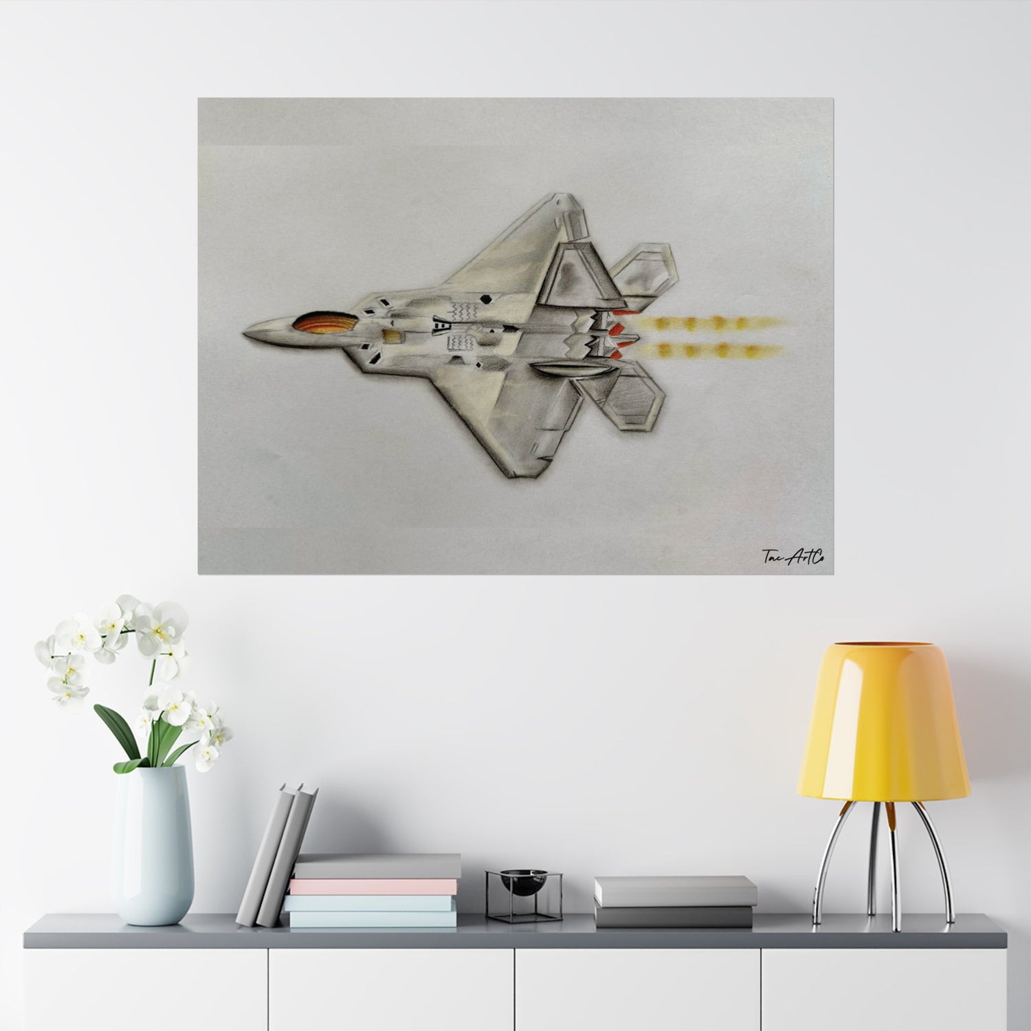 F22 Raptor Sketch - Matte Poster