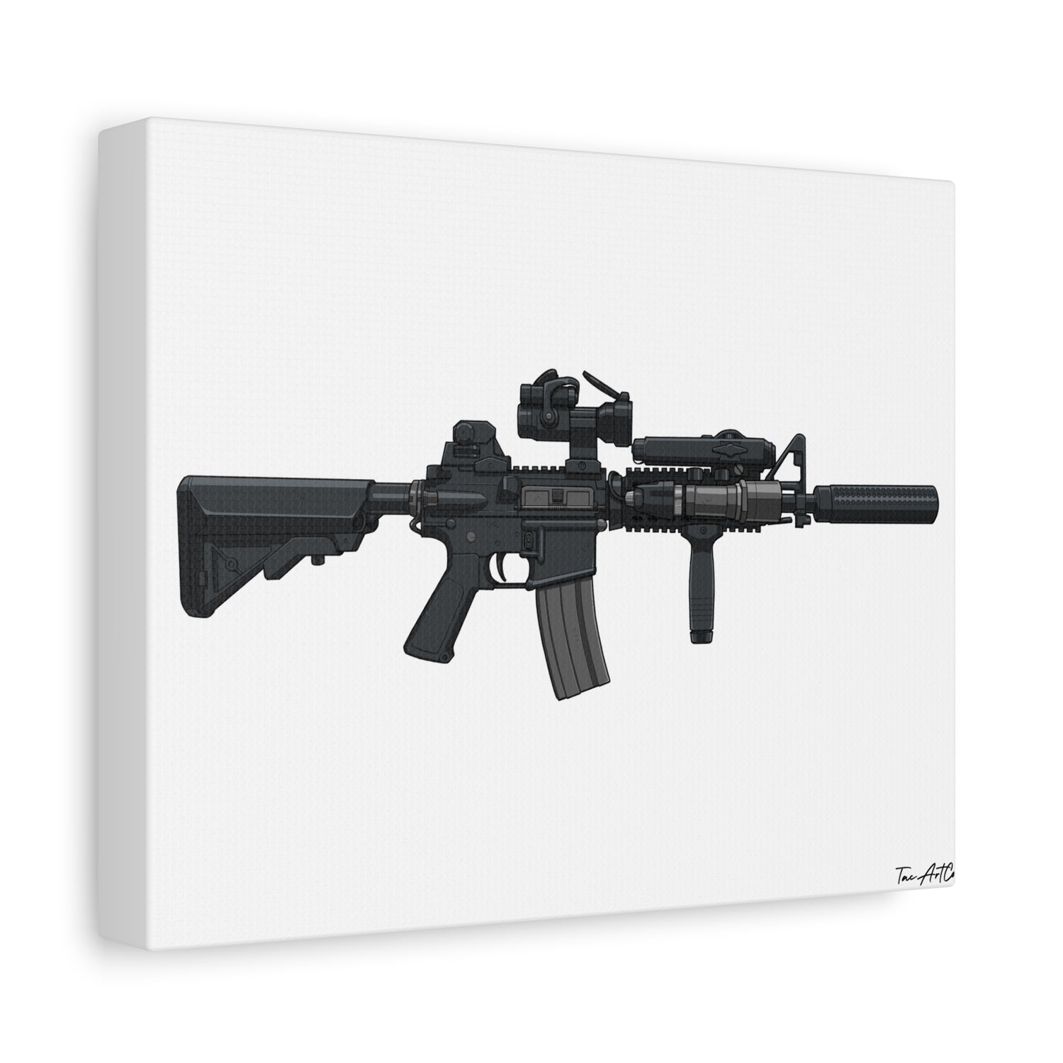 MK18 Mod 0 – CQBR Canvas Print