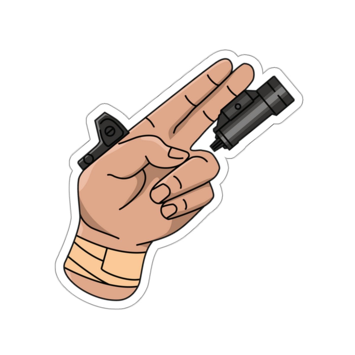 TacArt Finger Gun v8 - Sticker